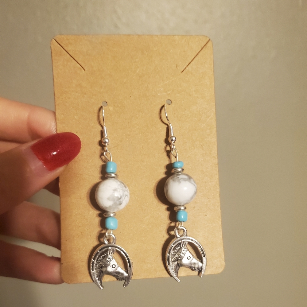 Handmade horse earrings